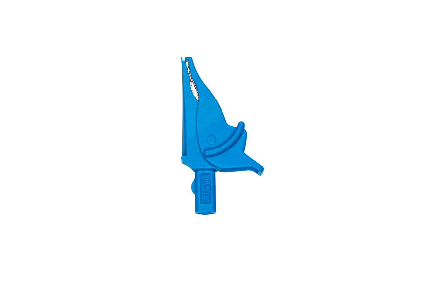Krokodilklemme blau mit 4mm-Anschluss für sicheren Kontakt für TV 456