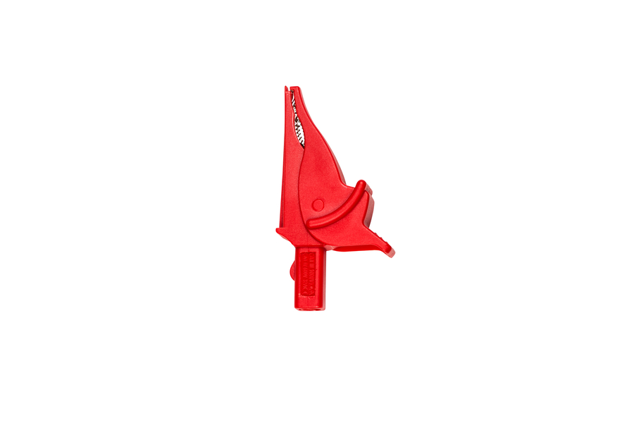Krokodilklemme rot mit 4mm-Anschluss für sicheren Kontakt für TV 456